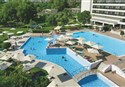 foto vyhlad na bazeny hotela Olympian Bay Grand Resort, stredisko Leptokarya, Olympska riviera, Grecko
