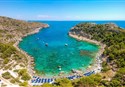 foto plaz Anthony Quinn Bay pri hoteli Cathrin na ostrove Rhodos v Grecku